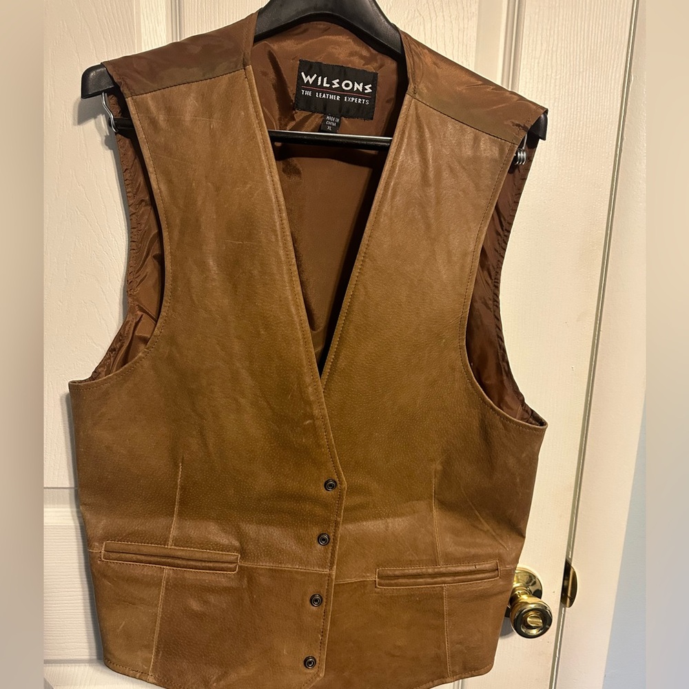 Wilson Brown leather vest